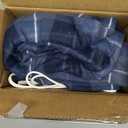 Sunbeam Royal Ultra Rodeen Blue Plaid Heated Personal Throw / Blanket, Cozy-Warm, Adjustable Heat Settings