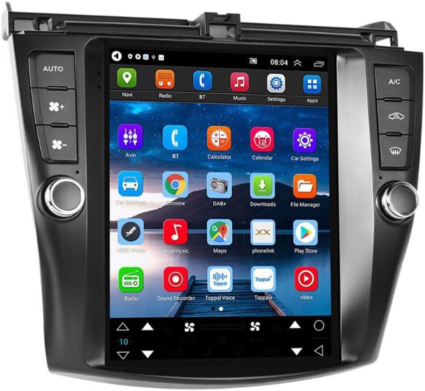 2 Din Car Radio Stereo,Slakerbe 9.7inch CarPlay Android 13 Auto 2G RAM 32G ROM Car Radio 1024x600 Touch Screen with GPS Navigation WiFi Steering Wheel Control Backup Camera Fit for 2003-2007Accord