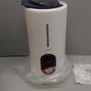 WOPET Automatic Cat Feeder with Camera for Two Cats, 6L Automatic Dog Feeder with HD Video and Night Vision, 5G/2.4G WiFi Pet Feeder for Cats & Dogs, SD Card Storage & 2-Way Audio (White)