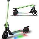 Foldable Electric Scooter for Kids, with Bright Front LED Lights,Shining Pedal, LED Display, Dual Brakes 150W Motor Kids Electric Scooter, UL2272 Certified