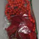 9 Pcs Christmas Tree Decorations 12 ft Christmas Wooden Bead Garland with 8 Pcs Velvet Bows Ribbon Wooden Beads Garland Ornaments for Xmas Tree Fence Fireplace Decorations (Burgundy)