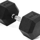 Fitvids 50LB Single Hex Dumbbells Rubber Coated Hand Weights for Exercises and Fitness