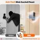 Blink Doorbell Mount, 2nd Gen Anti-Theft Blink Doorbell Camera Mount No Drilling with Rain Cover, Fit for Blink Video Doorbell 1st & 2nd Gen, No Block Sensor & Night Vision