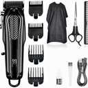 Hair Clippers for Men Professional,Cordless Clipper for Hair Cutting,Rechargeable Corded Barber Hair Trimmer&Beard Trimmer,Haircut Grooming Kit for Men/Women/Kids (Black)