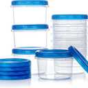 Freezer Storage Containers, [10 Pack-16 oz] Ultra Thick Freezer Containers with Leakproof Twist Top Lids, Heavy Duty BPA Free Stackable Food Containers for Lunch/Salad/Leftover/Soup/Oats/Ice Cream