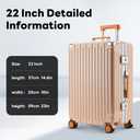 22 inch carry on luggage suitcase locks tsa approved Hardside Lightweight Suitcase with Cup Holder TSA Lock Carry On Luggage with USB Port Phone Holder suitcases with 360° 8 Double Spinner Wheels