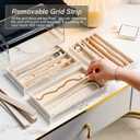 Necklace Holder Organizer, Dustproof Necklace Box Velvet Necklace Organizer Box with Lid Clear Acrylic Dustproof Stackable Jewelry Displays for Necklaces Chain Display (Beige, 5 Drawer)