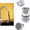 3/4 Inch GHT thread Garden Hose Adapter with Aerator, 360 Degree Swivel Faucet to Garden Hose Adapter,Sink Garden Hose Attachment Connection for Bathroom Kitchen