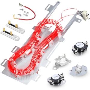 Dryer Heating Element Replace For Maytag Bravos 400 2000 3000 5000 9000 Series MEDE500VW1 MEDE300VW1 MEDB850WQ0 MEDB400VQ0 MED3500FW0 MEDB800VQ0 MED7000XG0 MEDB725BW0 MEDB200VQ0 With Thermostat