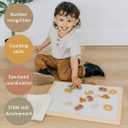 Brooklyn Neutral Boho Aesthetic Silicone Magnetic Numbers 20 Piece Play Set- Non-Toxic Toddler Magnets for Kids, Modern Neutral Educational Math Toys, Number Magnets for Classroom & Playroom