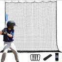 Baseball & Softball Backstop Nets, Heavy Duty Sports Practice Nets, Sports Netting Barrier,DIY Ball Net,Hitting Net for Baseball, Hockey, Soccer, LAX and More (10x10ft)