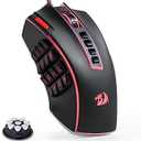 Redragon M990 MMO Gaming Mouse, 32000 DPI High Precision Wired RGB Gamer Mouse w/23 Programmable Buttons, 16 Side Macro Keys, Software Supports, Aluminum Base