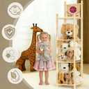 Stuffed Animal Storage Zoo Organizer,Wooden Toy Plushies Storage,Space Save Zoo Toy Organizer,Large Capacity Stuffed Animal Holder for Playrooms & Bedrooms,15.8" Wide, Natural