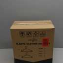 HOUSE DAY Black Plastic Hangers 60 Pack, Clothes Hangers with Non Slip Hooks, Durable & Space Saving Coat Hanger, Light-Weight Clothing Hanger, Perfect Closet Organizer for Everyday Use