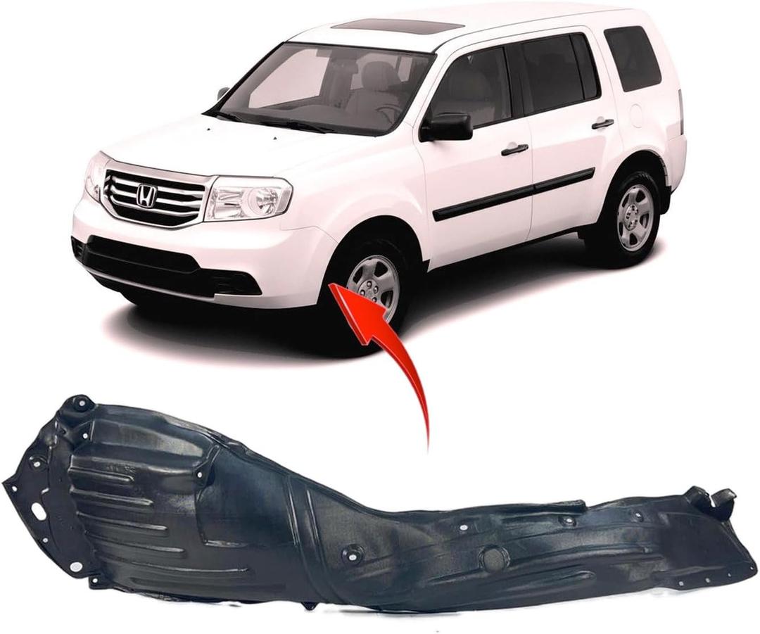 FitParts Compatible With Front Left Driver Side Fender Liner Honda Pilot 2012-2015. New, Plastic & Ready to Install. HO1248153 74151SZAA50