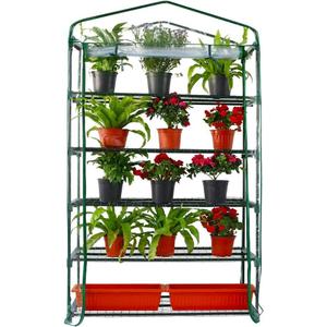 Worth Garden 50% Extra Wide Mini Greenhouse 5 Tier Portable Plant Green House 40in Wide -Sturdy Gardening Shelves with PVC Cover - Indoor & Outdoor Wheatgrass Growing - 19x40x75