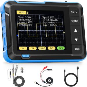 FNIRSI DSO152 Handheld Oscilloscope - 2.8" TFT Digital Oscilloscope Kit 200KHz Bandwidth 2.5MS/s High Sampling Rate Portable Pocket Oscilloscope, Trigger Function Auto/Nomal/Single