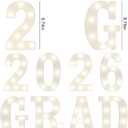 Graduation Decorations 2026 Deals-8 LED Long Marquee Light Up Letters 'Grad 2026' - Graduation Party Decor for Kindergarten Preschool High School College Graduation