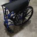 Drive Medical Blue Streak Lightweight Foldable Wheelchair - Enhanced Mobility Support - Durable Construction - Padded Comfort - Swing-Away Leg Rests - Desk Arms - Blue/Black - 20 Inch Seat