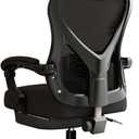 Office Chair Computer Desk Chair Ergonomic with Comfortable Lumbar Support Black (02)