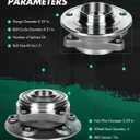 SCITOO 2-Pack Front Wheel Hub and Bearing Assembly 2003-2007 for Volvo Xc70, 2001-2007 for Volvo V70, 1999-2006 for Volvo S80, 2001-2009 for Volvo S60 513194 5 Lugs w/No ABS