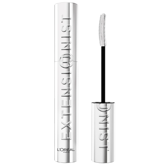 L'Oreal Paris Extensionist Mascara, Lengthening, Volumizing, and Curling Formula For a Lash Extension Eye Makeup Look, Washable Blackest Black