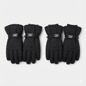 2 Pairs Kids Waterproof Winter Snow Gloves Ski Gloves for Boy Girl Outdoor Warm Thickening Snowboar -20°