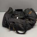 Gonex Canvas Duffle Bag for Travel 60L Expandable Duffel Weekend Overnight Bag men (Dark Gray)