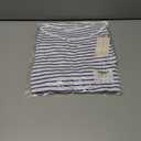 LilyCoco 3/4 Length Sleeve Womens Tops Boat Neck Striped Shirt Long Cotton Tshirts Blue Large (Blue, L)