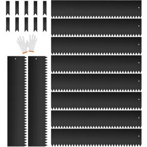 33FT Galvanized Steel Landscape Edging, 10 Pack 40" x 8" Metal Edging for Landscaping with 10 Stakes & Gloves, Metal Garden Edging Border for Yard, Tree Rings, Pathway, Divider