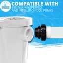 TonGass (2-Pack) 2" MIP x 2.37" PVC Hi-Temp Unions Compatible with Pentair Whisperflo & Intelliflo Pool Pumps Hand-Tightened Pool Pump High Temp Unions Replacement for Schedule 40 Male Adapters