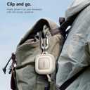 SURITCH for SHOKZ OpenFit Case Cover, Shockproof Magnetic Cases for SHOKZ OpenFit Open-Ear Earbuds True Wireless Bluetooth Headphones, Protective Cover with Magnetic Lid Lock & Carabiner, White