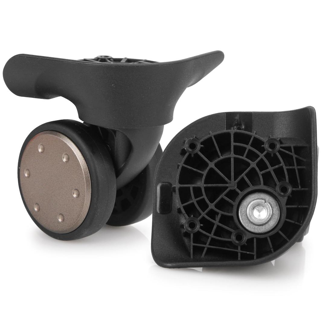Volein Plastic Suitcase Wheels, 360 Swivel Black Spinner Luggage Casters, V133A