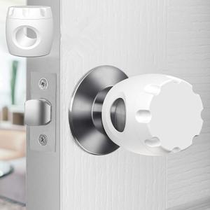 Door Knob Safety Cover, 4 Pack Baby Safety Door Handle Cover, Screw Thread Design, Reusable, Reliable Solution to Prevent Kids from Popping Off The Covers