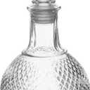 European Glass Bottle with Airtight Stopper, Liquor Decanter, 8 Ounce