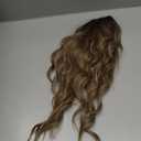 Hair Toppers for Women, 20 Inch Toppers Hair pieces for Women with Thinning Hair Big Base Curly Wavy Wiglets Cover 360 3D Middle Part Clip in Bangs (Highlights Blonde Brown with Dark Root)