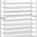 Metal Shoe Rack,Large 10 Tier Shoe Organizer, Heavy Duty Metal Stackable Shoe Storage Vertical Shoe Rack for Closet Front Door Entrance,Entryway,GarageUp to 62 Pairs,White