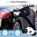 VIPTOO Tesla to J1772 Adapter 60A 250V AC NACS EV Charging Connector with Charging Status Display for Tesla Wall/Destination/Mobile Charger, Fast & Safe Charging (White)