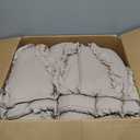 Bedbay Taupe Queen Comforter Set 3 Piece All Season Shabby Chic Ruffled Bedding Comforter & Sets Soft Microfiber Lightweight Washable Bed Set for Queen Size Bed(Tan Beige, Queen)