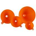 Oil Funnel Set (Orange, 4-Pack) Plastic Funnels for Automotive Use Funnels for Kitchen Use Filling Bottles and containers Funnel for Water Bottles, Gas, Car Oil, Lubricants and Fluids