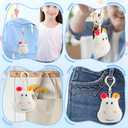 3 x Cute Hippo Keychain - Durable & Lightweight Animal Keyring, Versatile Accessory for Keys, Bags, and Backpacks, Fun Decorative Toy, Ideal Gift for Kids, Adults, and Hippo Enthusiasts