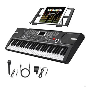 61 Key Keyboard Piano, Portable Electronic Keyboard Piano for Beginners with Speakers, Microphone, Sheet Music Stand, 100 Voices, 100 Rhythms, Digital Music Keyboard for Beginners 61 Key Keyboard Piano, Portable Electronic Keyboard Piano for Beginners with Speakers, Microphone, Sheet Music Stand, 100 Voices, 100 Rhythms, Digital Music Keyboard for Beginners