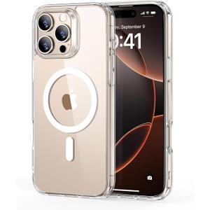 ESR for iPhone 16 Pro Max Case, Compatible with MagSafe, Shockproof Military-Grade Protection, Magnetic Phone Case for iPhone 16 Pro Max, Classic Hybrid Case (HaloLock), Clear