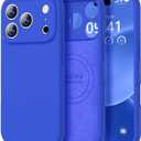 Vooii Magnetic for iPhone 17 Pro Max Case, Compatible with Magsafe (Premium Liquid Silicone) (Integrated Camera Control Button) Full Body Protective Anti-Scratch Microfiber Lining 6.9 inch, Klein Blue
