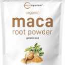 Micro Ingredients Organic Maca Root Powder, 2 Pound, Gelatinized for Better Absorption, Rich in Antioxidants, No GMOs, Vegan Friendly and Peru Origin BBD: 10/2027