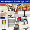 Sign Stand 11x17inch Pedestal Sign Holder Poster Stand 3Packs Adjustable Floor Standing Sign Holder with Heavy Duty Display Stand for Indoor Outdoor Business Store Sign Holders(Black)