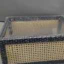 Black Wooden Basket, Rattan Storage Basket for Organizing, 14.96"x11.02"x6.30" (Large (Set of 1))