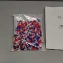 Highergo 1000 Pcs Independence Day Red White and Blue Pony Beads Patriotic 4th of July Barrel and Star Pony Beads for Crafts DIY Earring Necklace Wristband Jewelry Making