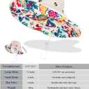 Packable Extra Large Brim Floppy Sun Hat Reversible UPF 50+ Beach Sun Bucket Hat Beige (White)