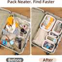 5PCS Diaper Bag Organizer Pouch Set, Clear Organizer Bags, TSA Approved Toiletry Bag, Clear Waterproof Cosmetic Bags with Zipper, Purse Organizer Pouches, Travel Organizer Bags for Woman and Kids
